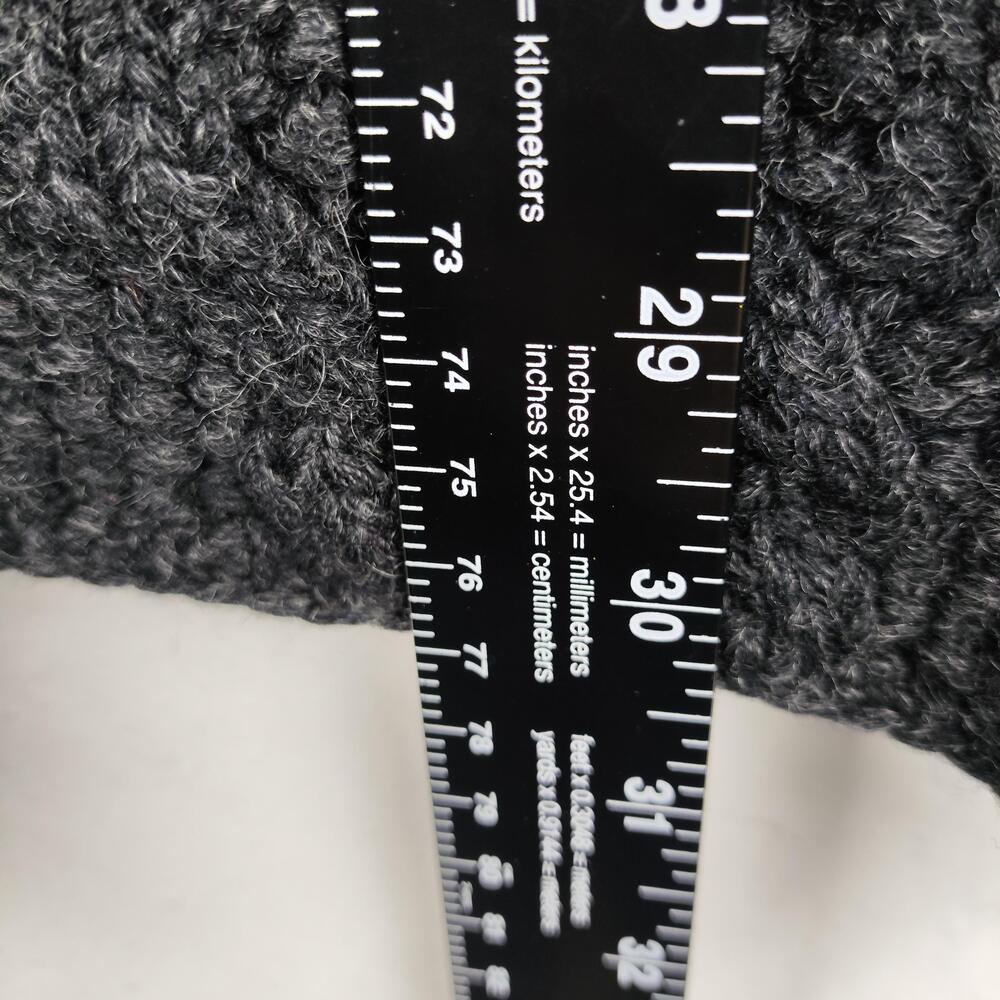 J Crew Sweater Mens XL Gray 100% Wool Hand Knit Chunky Cable Knit Pullover - Picture 5 of 11